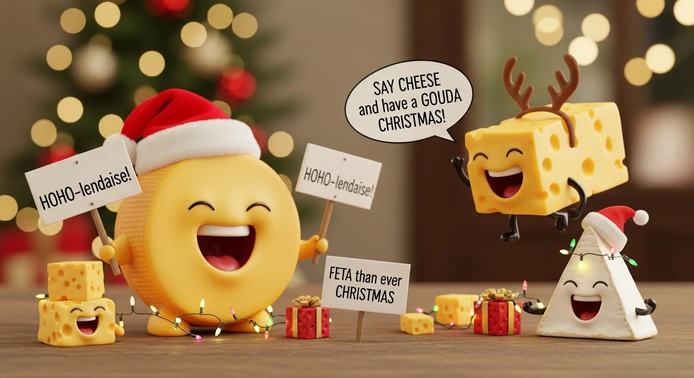 1. Funny Christmas Cheese Puns