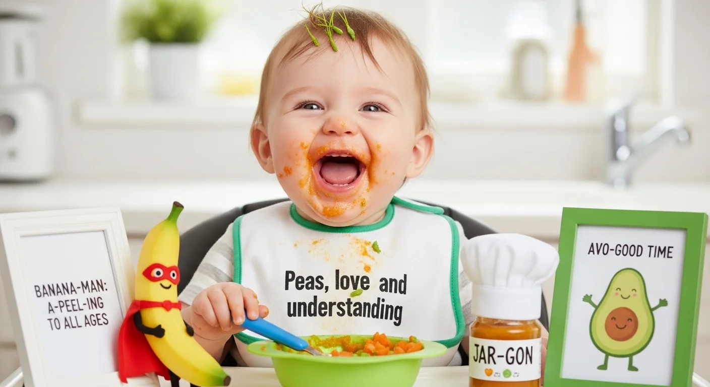 Baby Food Caption Puns