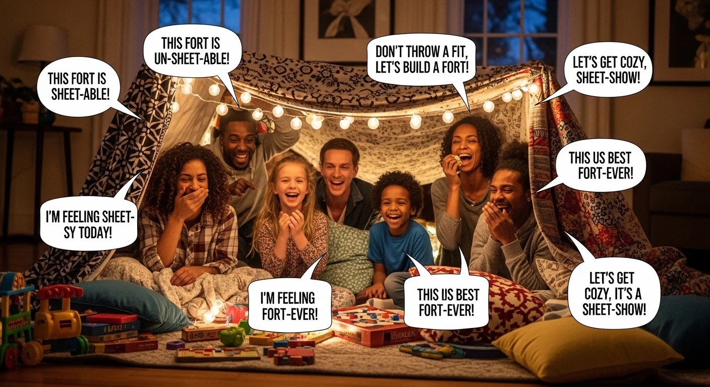 Light Adult Edgy Blanket Fort Puns