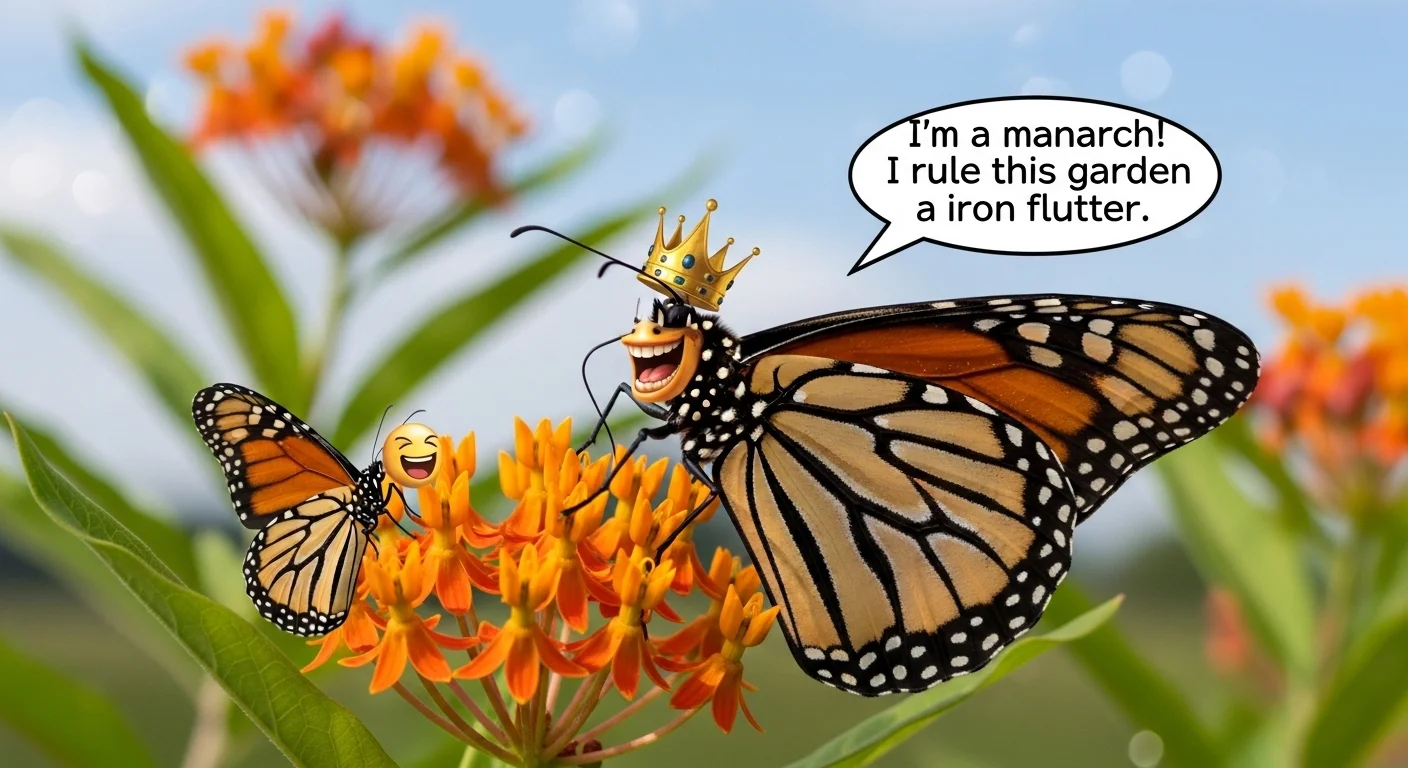 Light Edgy Monarch Butterfly Puns