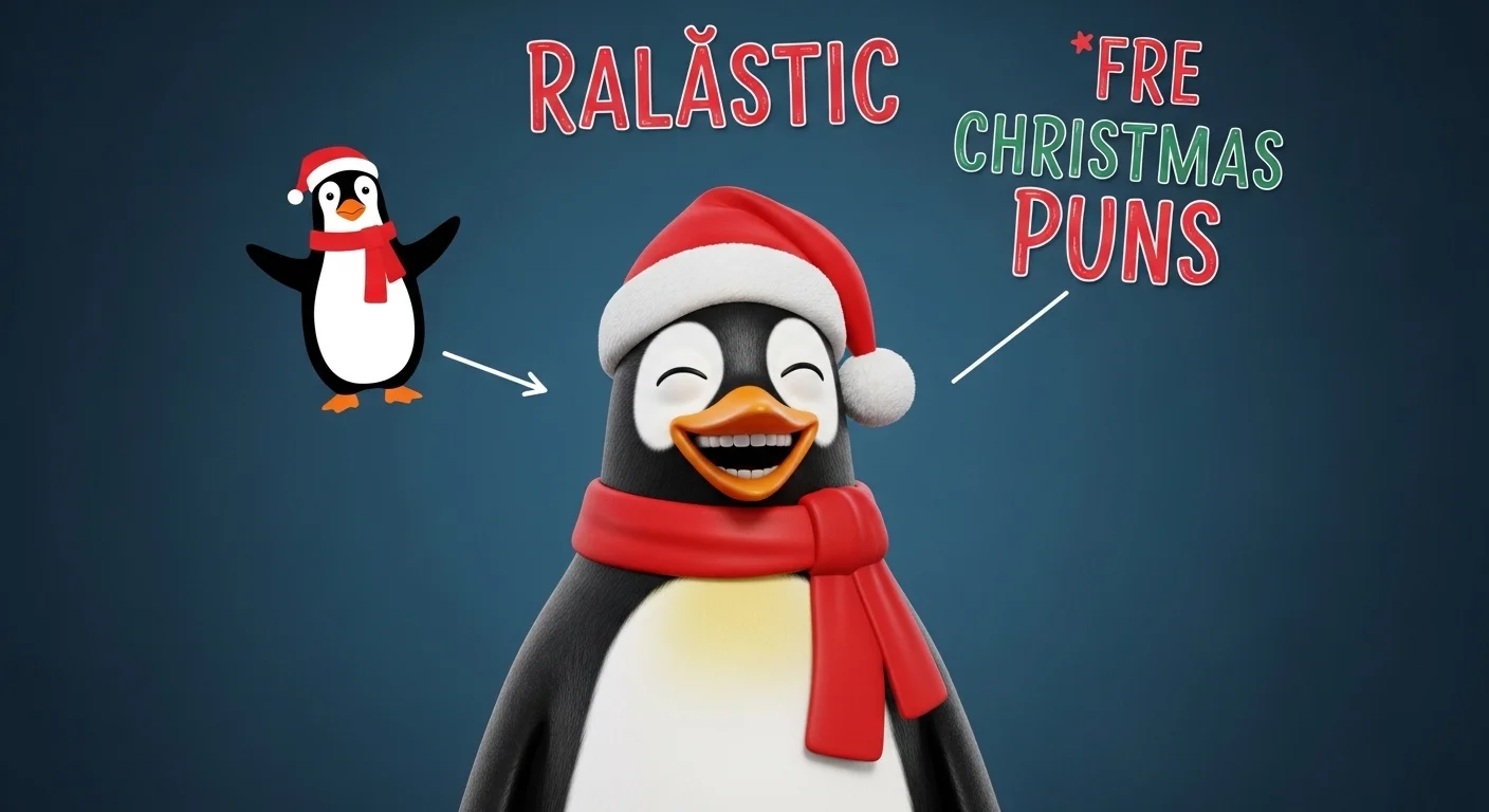 Light Edgy Adult Penguin Christmas Puns