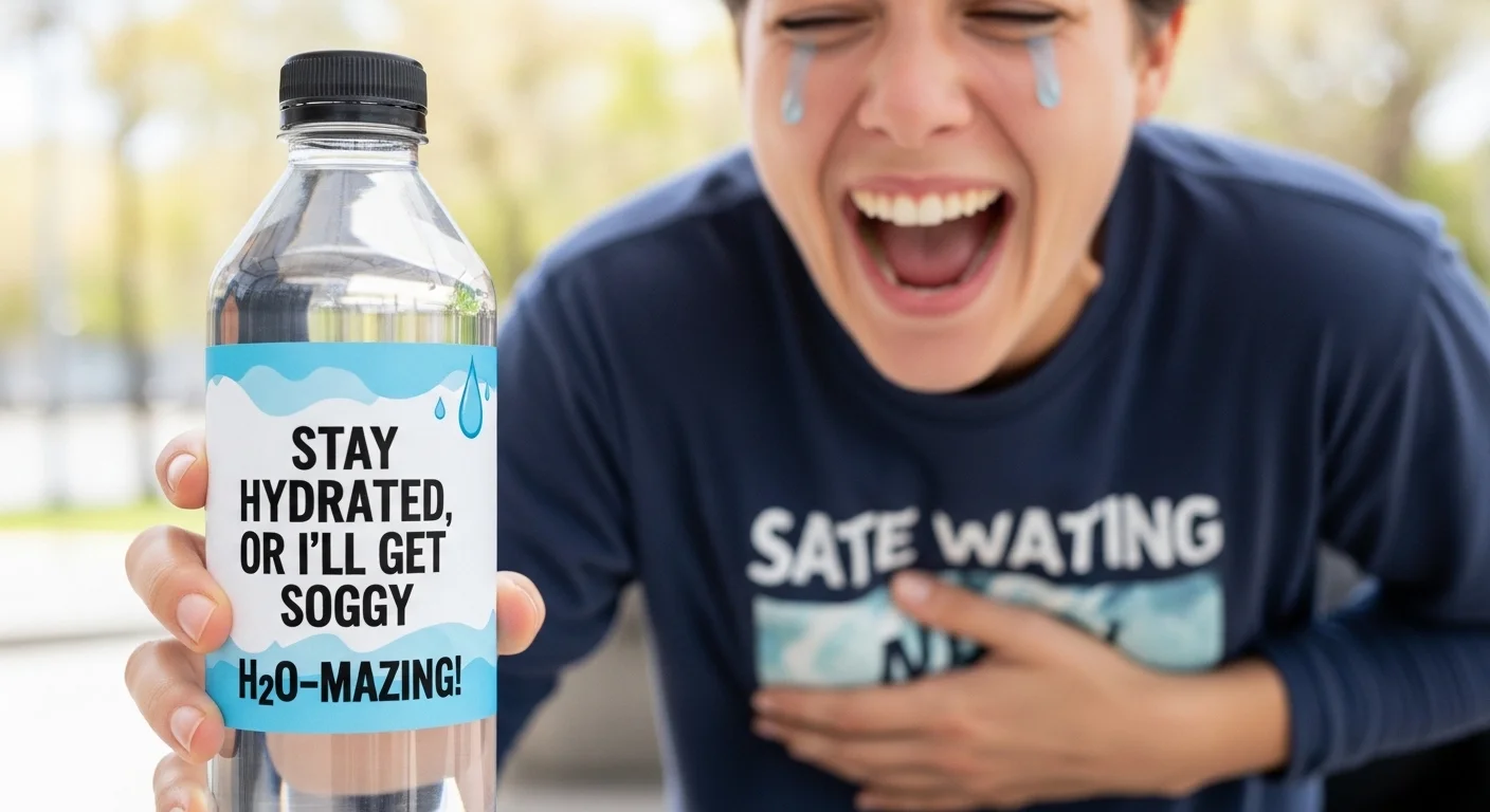 Slightly Edgy Water Bottle Puns