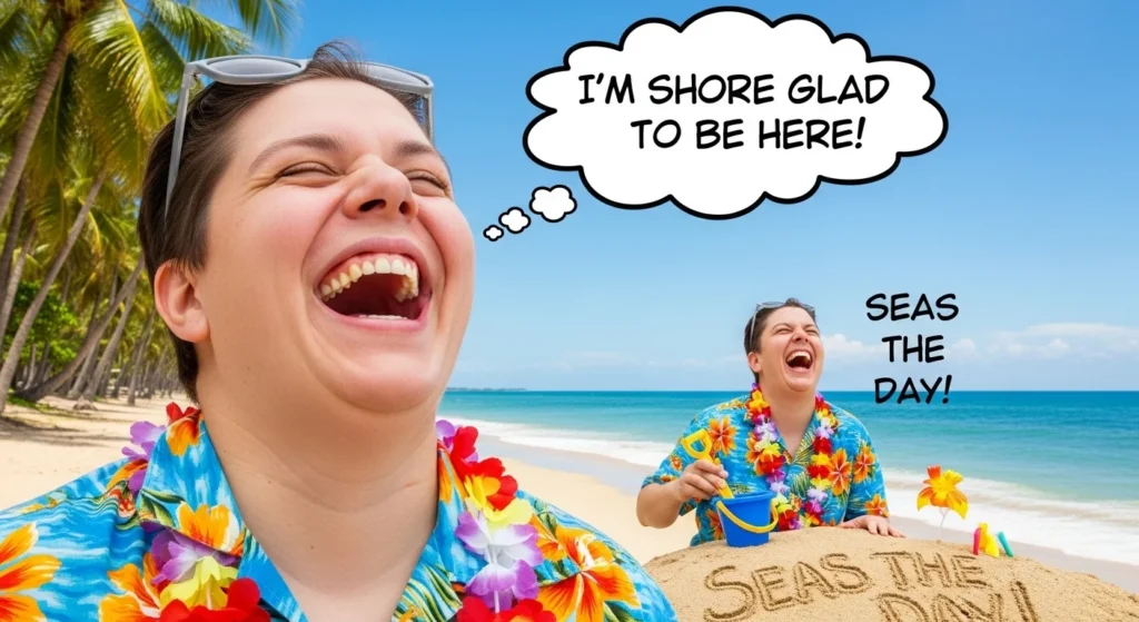 beach vacation puns