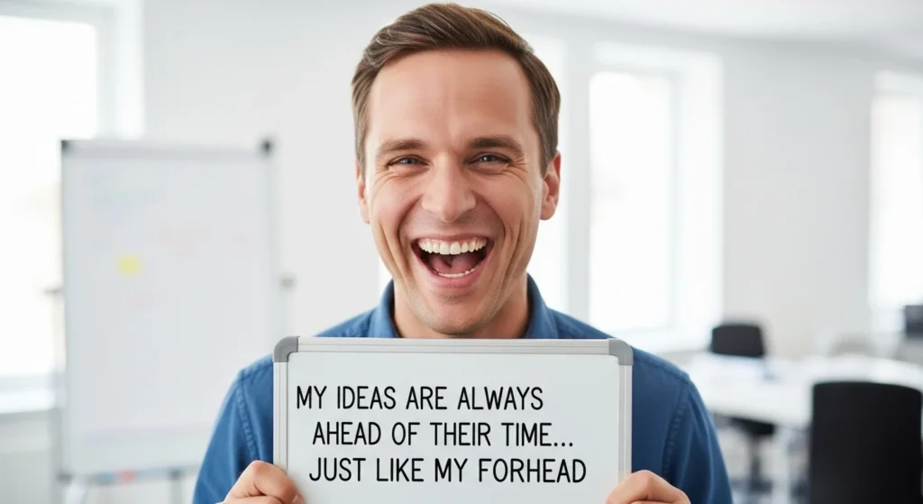 big forehead puns