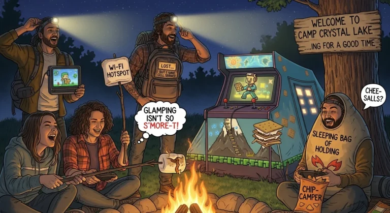 camping puns gaming