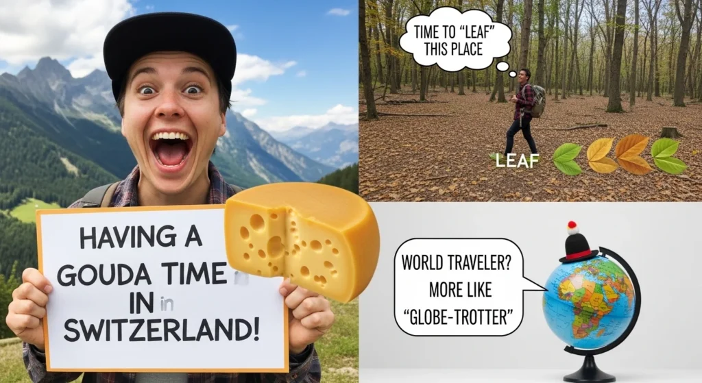 travel vlog puns