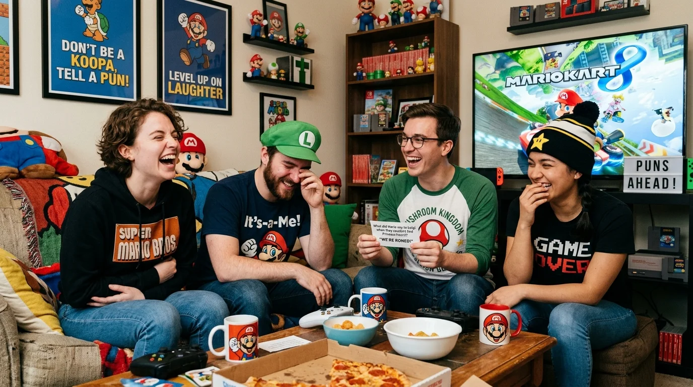Mario Caption Puns