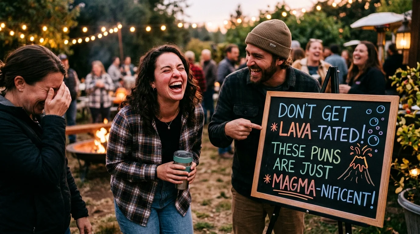 Slightly Cheesy Lava Puns