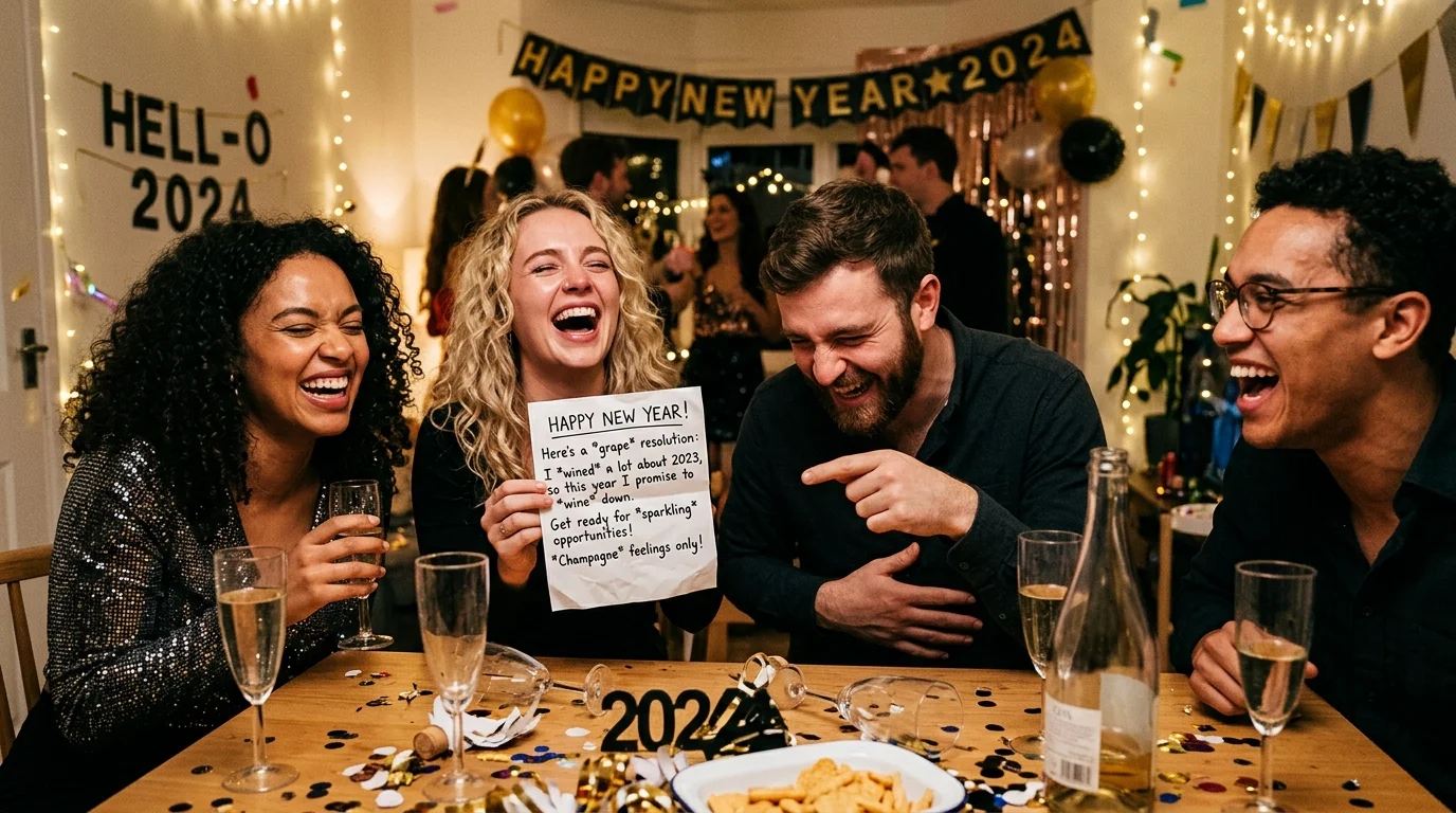 Lightly Savage New Year Puns
