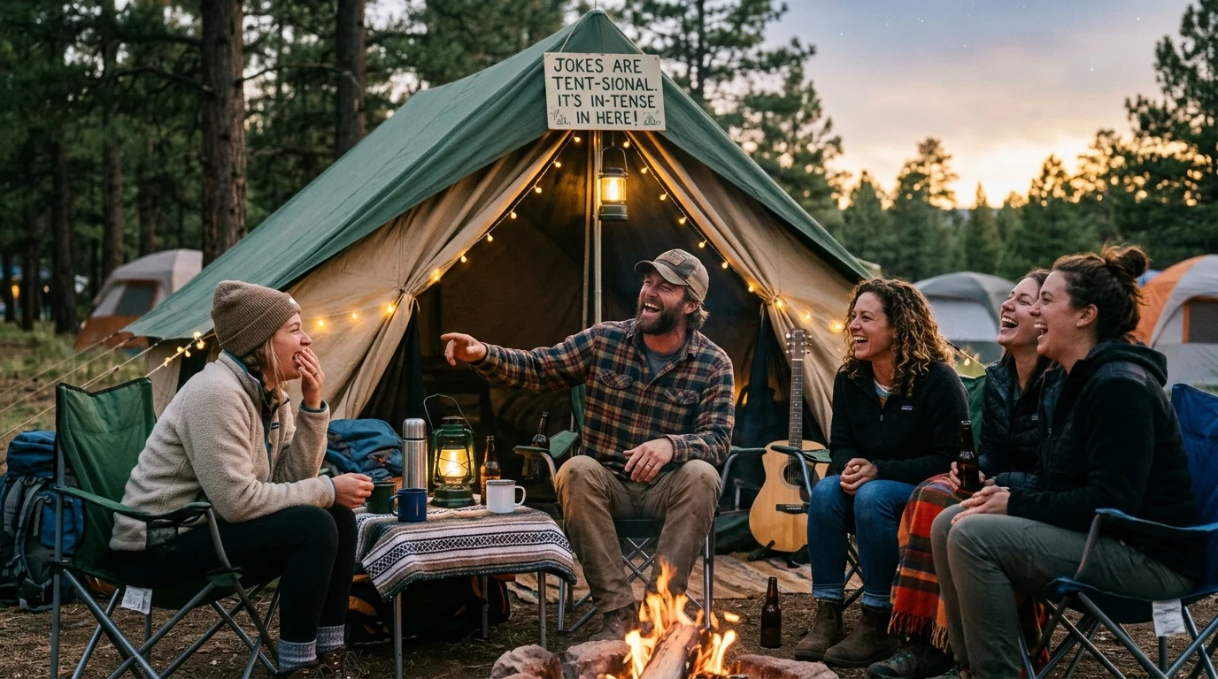 One-Liner Tent Jokes
